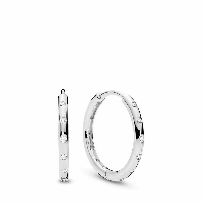 Pandora Australia Droplets Hoop Earrings - Sterling Silver | KGULQB190